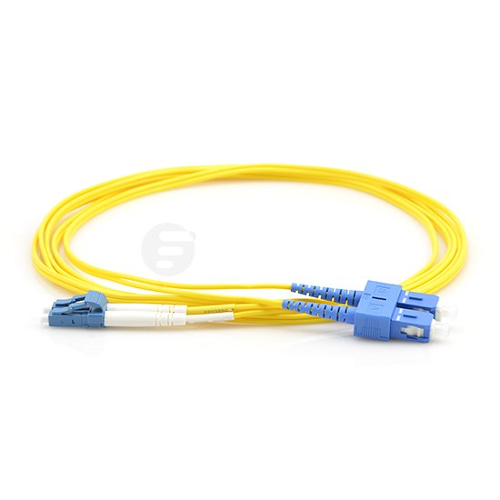 LC to SC single-mode fiber patch cable