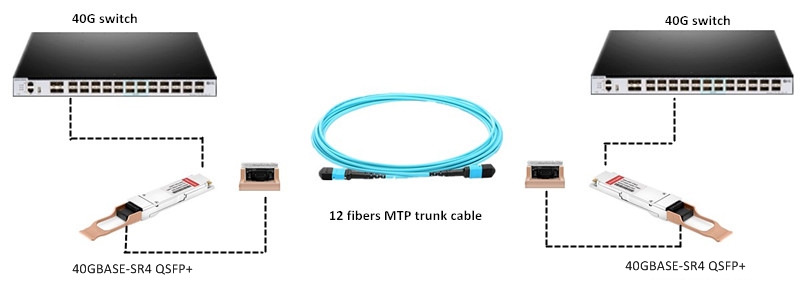 40G connection via MTP-8 trunk
