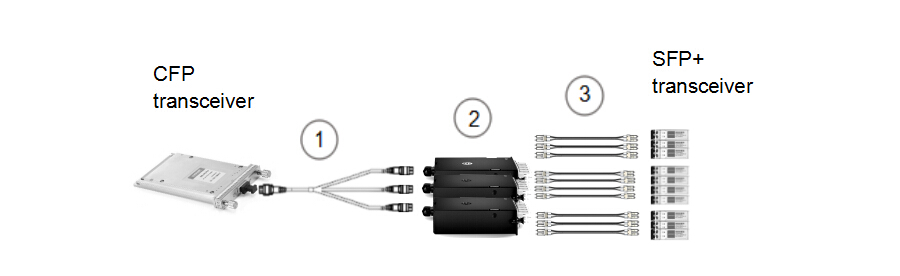 20-fiber to 2-fiber interconnect